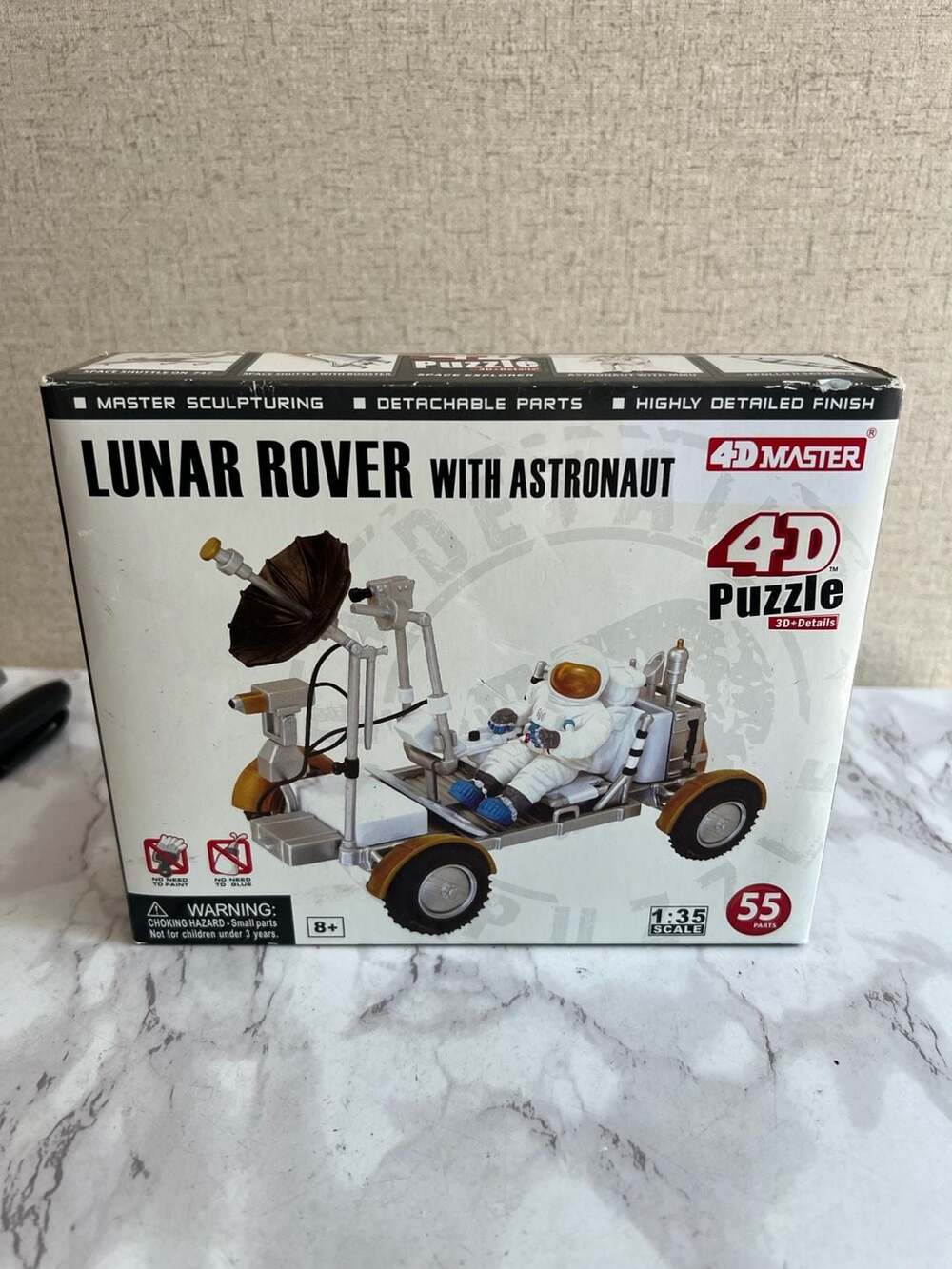 Lunar Rover with Astronaut Model Kit 55 Parts, 4D Master
